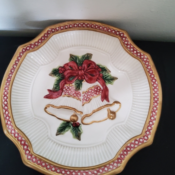 Fitz and Floyd Christmas plate - Picture 2 of 3